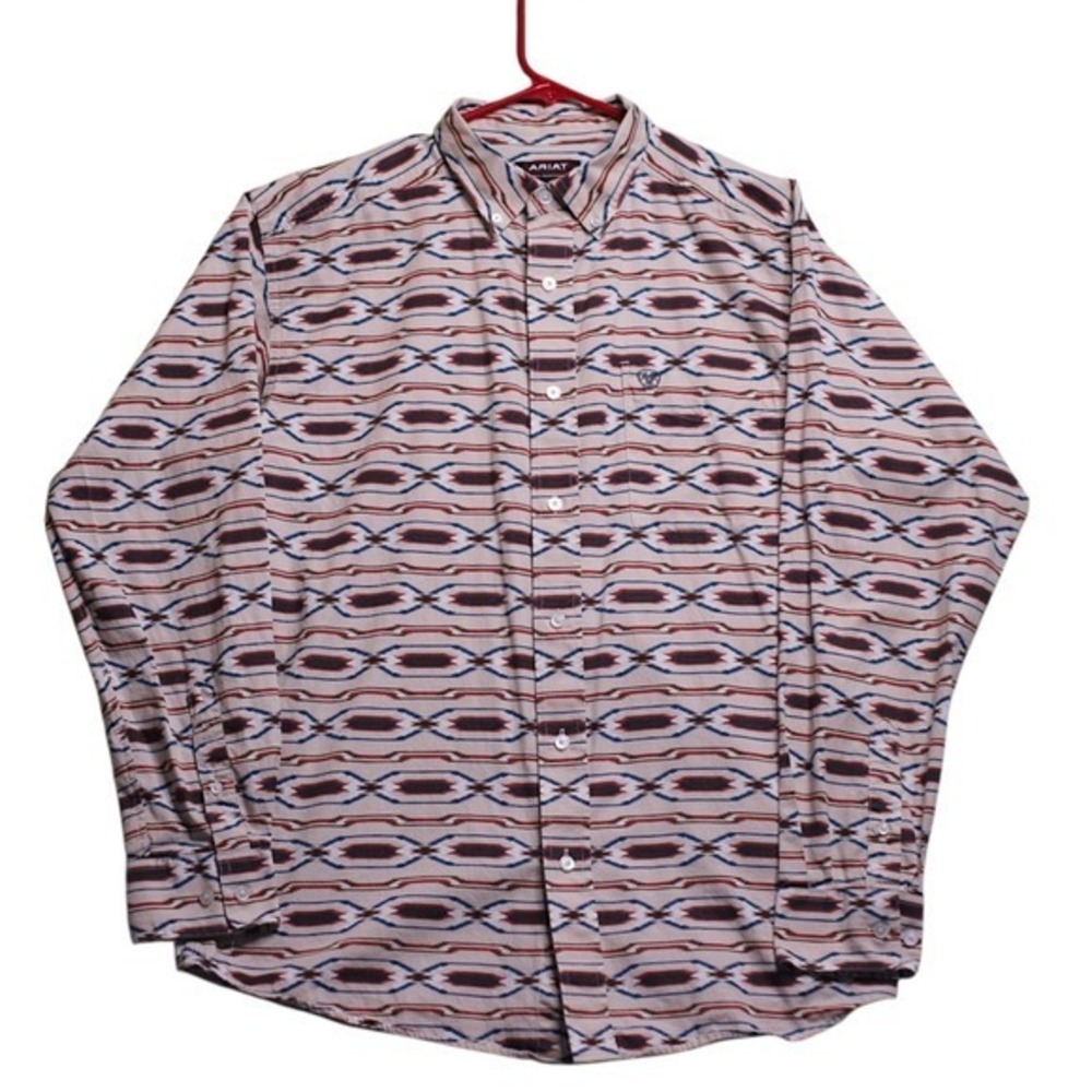 Ariat‎ Mens Classic Chimayo Aztec Print Cotton Long Sleeve Shirt 10046486